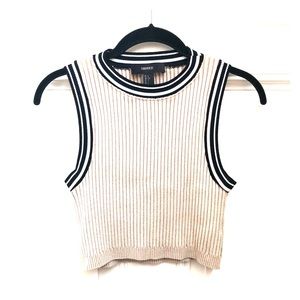 Striped ribbed stretchy crop top !